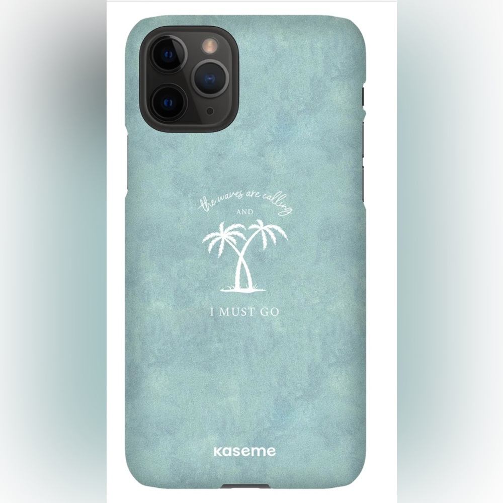 KaseMe iPhone XR case, “The waves are calling and I must go”
